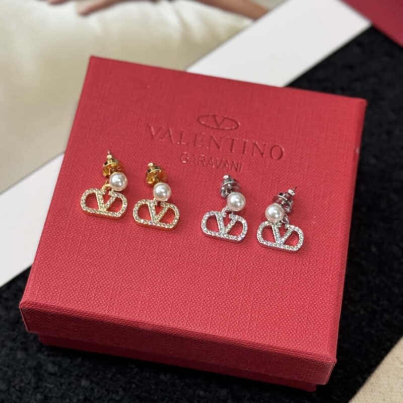 ❗️新品❗️新款☑️ VALENTINO华伦天奴砖珍珠耳钉耳环