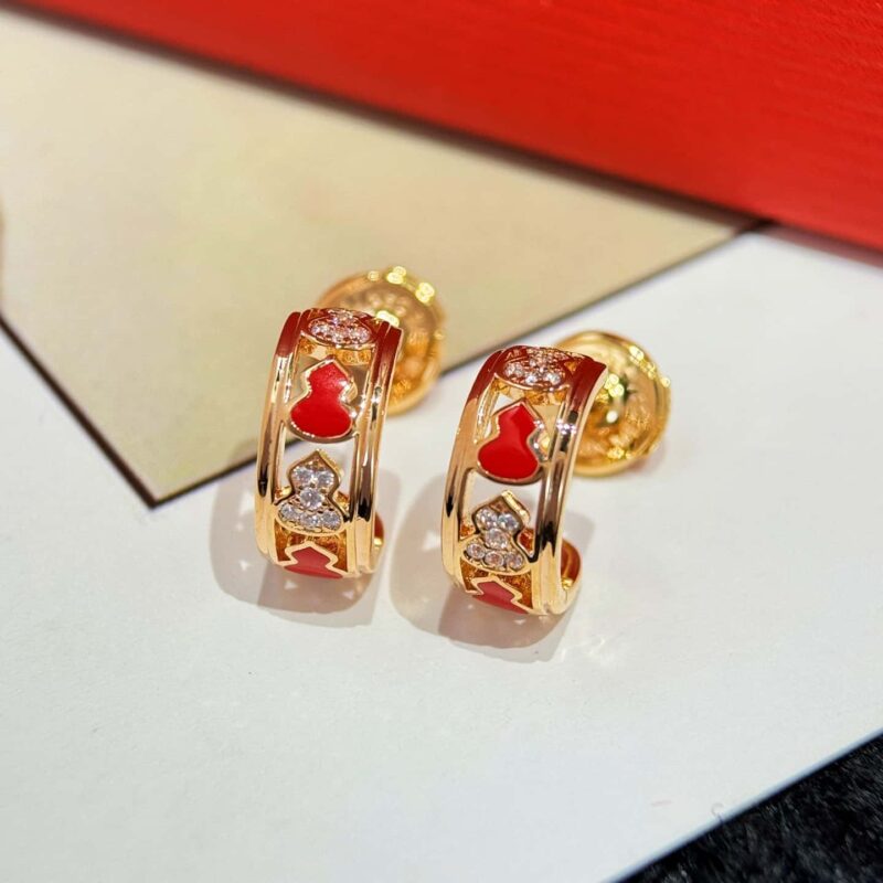 ❗️新款❗️ ☀️Qeelin麒麟Petite Wulu圆圈葫芦耳钉耳环 ☀️