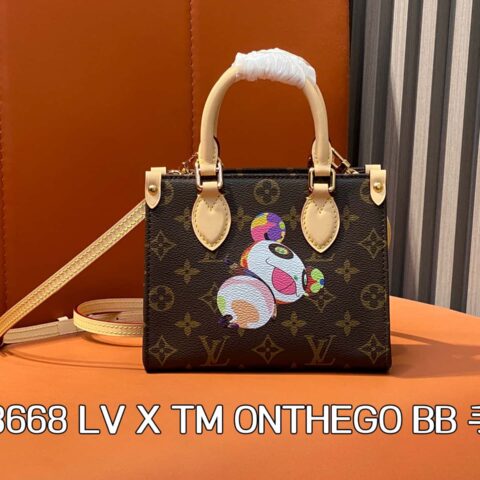 【原单精品】M13668老花 熊猫四方包 变码芯片版 LV X TM ONTHEGO BB 手袋
