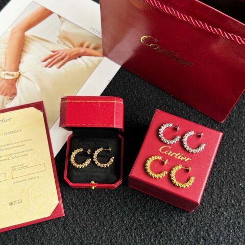 ❗️新品❗️  ☀️卡地亚clash de Cartier 宽版子弹头满钻耳钉耳环 ☀️
