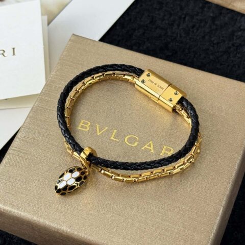❗️新品❗️7色 ☀BVLGARI宝格丽SERPENTI FOREVER系列小蛇头双层皮绳手镯手环手链 ☀️