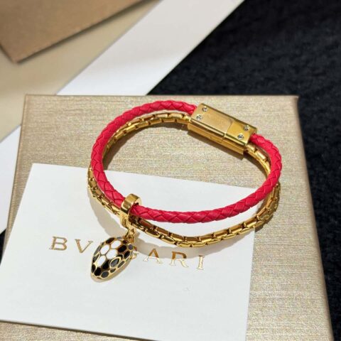 ❗️新品❗️7色 ☀BVLGARI宝格丽SERPENTI FOREVER系列小蛇头双层皮绳手镯手环手链 ☀️