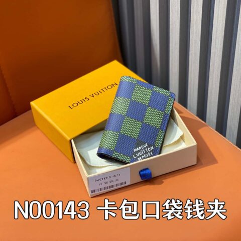 【原单精品】N00143蓝格子 卡包口袋钱夹