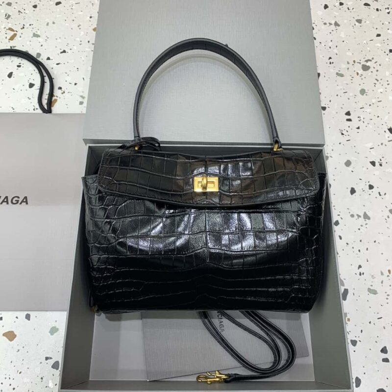 🖤【小号鳄鱼黑】 𝐁𝐀𝐋𝐄𝐍𝐂𝐈𝐀𝐆𝐀 𝐑𝐎𝐃𝐄𝐎 𝐁𝐀𝐆 系列手袋款号：78972