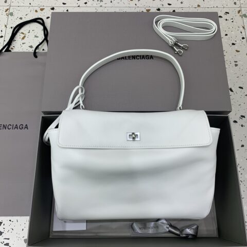 【中号白色银扣】 𝐁𝐀𝐋𝐄𝐍𝐂𝐈𝐀𝐆𝐀 𝐑𝐎𝐃𝐄𝐎 𝐁𝐀𝐆 系列手袋款号：78972