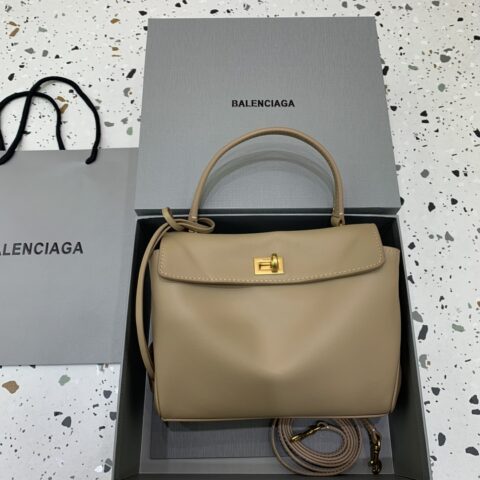 Balenciag rodeo mini 【杏色金扣】型号：78972 手提包