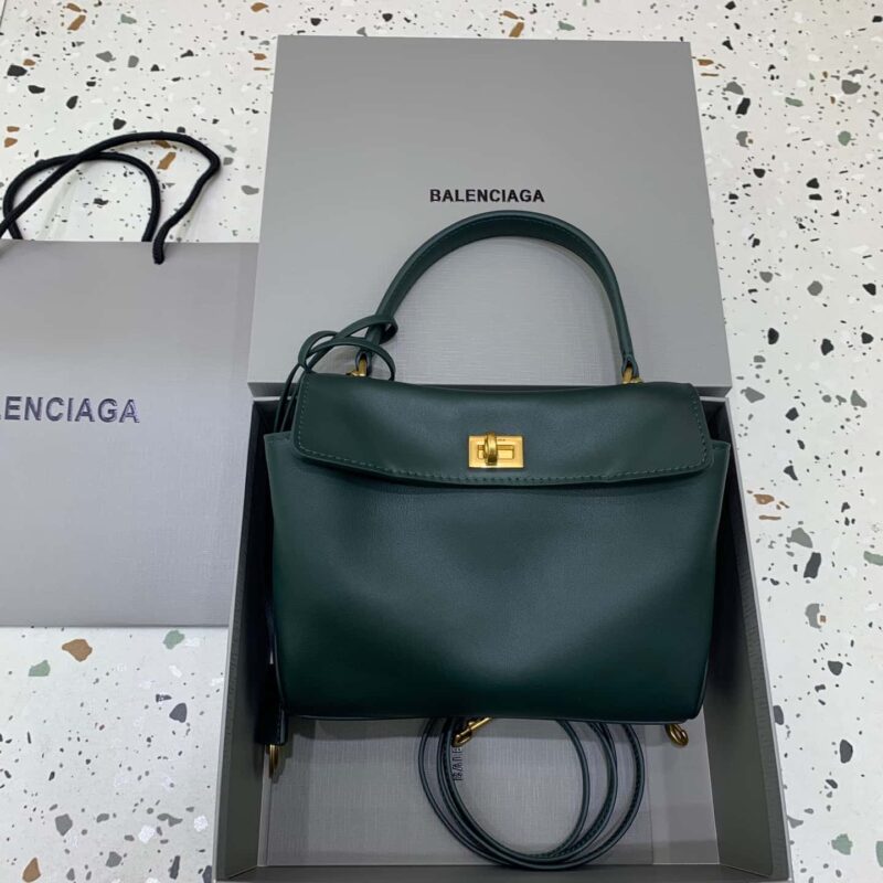 Balenciag rodeo mini 【孔雀绿】型号：78972 手提包