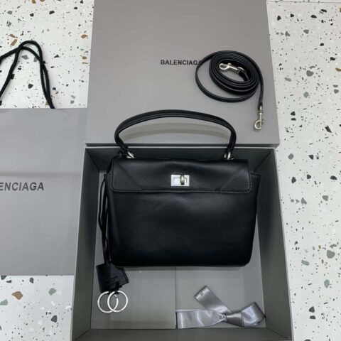 Balenciag rodeo mini 【黑色银扣】型号：78972 手提包