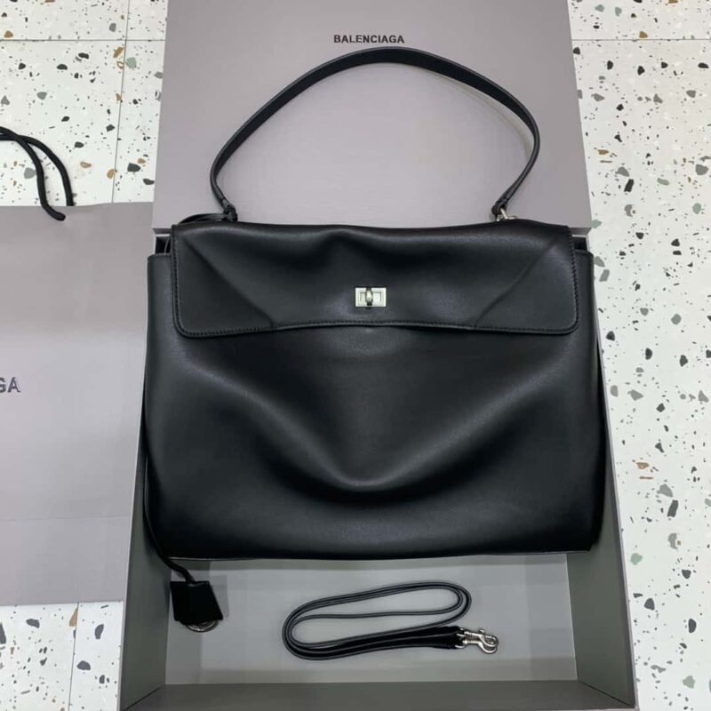 【大号黑色银扣】 𝐁𝐀𝐋𝐄𝐍𝐂𝐈𝐀𝐆𝐀 𝐑𝐎𝐃𝐄𝐎 𝐁𝐀𝐆 系列手袋款号：78972
