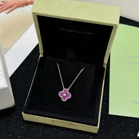 ❗️CNC版本❗️ ☀️Van Cleef &Arpels 梵克雅宝紫罗兰四叶草项链 ☀