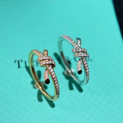 ❗️新品❗️ TIFFANY&Co.蒂芙尼Knot系列蝴蝶结半满钻戒指