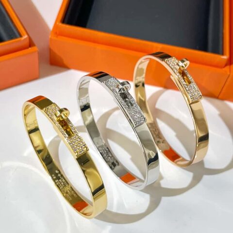 ❗️新品❗️ （半钻款） ☀️爱马仕HERMES凯莉kelly半钻手镯手环 ☀️