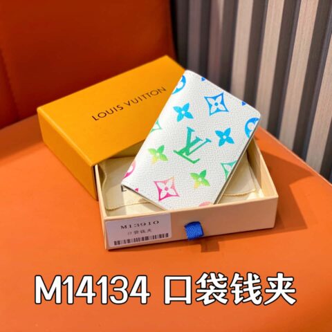 【原单精品】M14134白色渐变 卡包口袋钱包 口袋钱夹