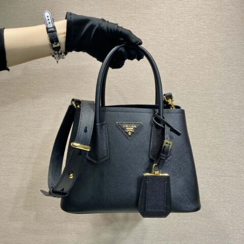 PRADA🎉新款🎉1BG443小号购物袋🎉🎉黑色