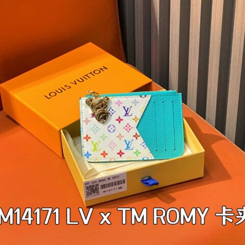 【原单精品】M14171蓝色白彩 卡包卡夹钱包 当季新款 LV x TM ROMY 卡夹