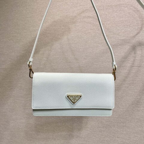 PRADA🎉新款迷你手袋🎉1NF059手机包🎉🎉白色