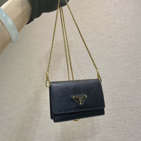 PRADA🎉链条卡包🎉1MR034迷你🎉🎉黑色