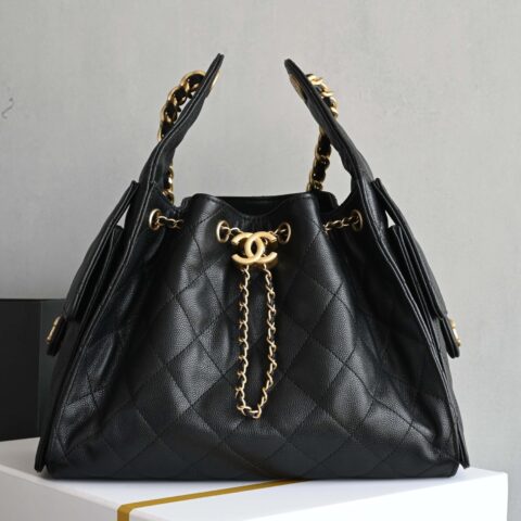 CHANEL 𝟤𝟧𝖡𝖺𝗀嬉皮𝗁𝗈𝖻𝗈小号 AS5293黑色