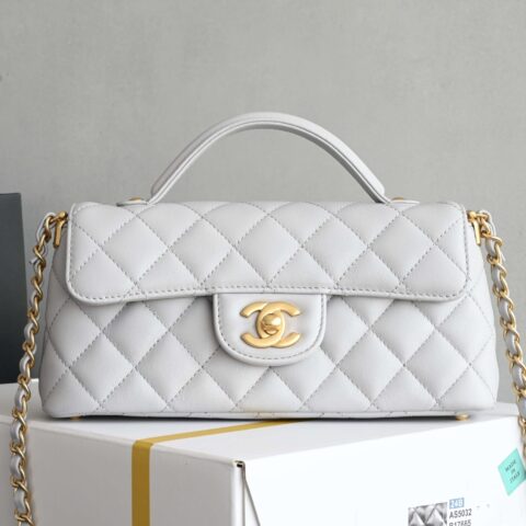 CHANEL 25P手柄Kelly 横版小号 AS5354灰色