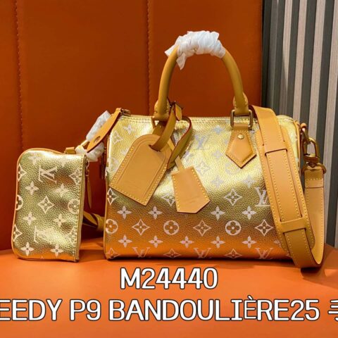 【原单精品】M24440金色 全皮speedy枕头包 SPEEDY P9 BANDOULIÈRE25 手袋