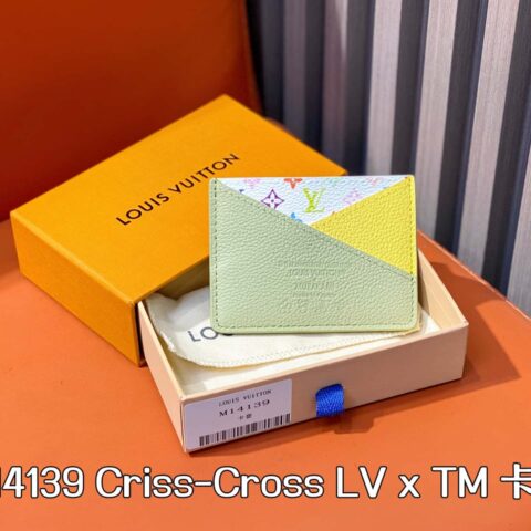 【原单精品】M14139绿色 卡包钱包 Criss-Cross LV x TM 卡夹