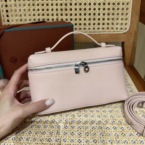 Loro Piana 二代Extra Pocket L19手拿包 FAN4046大理石粉银扣