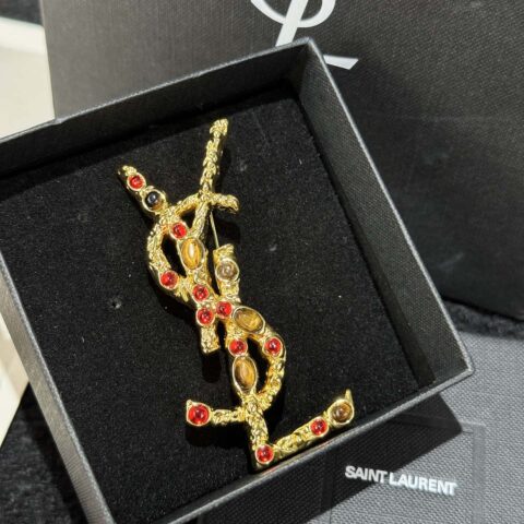 ❗️新品❗️ Saint Laurent圣罗兰YSL金色胸针