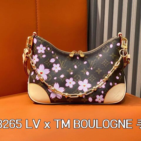 【原单精品】M13265樱花 丝印牛角包 LV x TM BOULOGNE 手袋