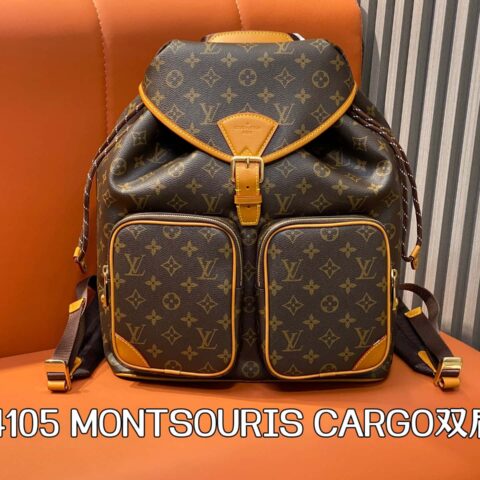 【原单精品】M14105老花 复古黄皮双肩包 MONTSOURIS CARGO双肩包