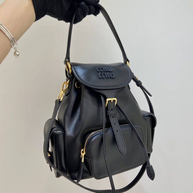 MIUMIU 新款背包5BZ043小号多功能 黑色
