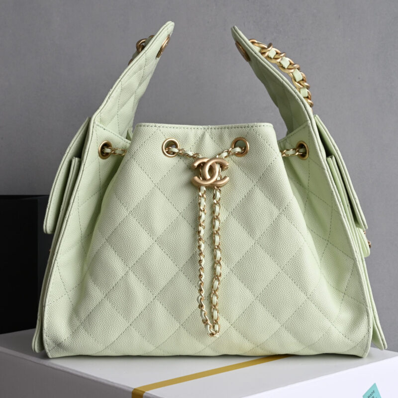 CHANEL 𝟐𝟓𝐁𝐚𝐠嬉皮购物包小号 AS5293苹果绿