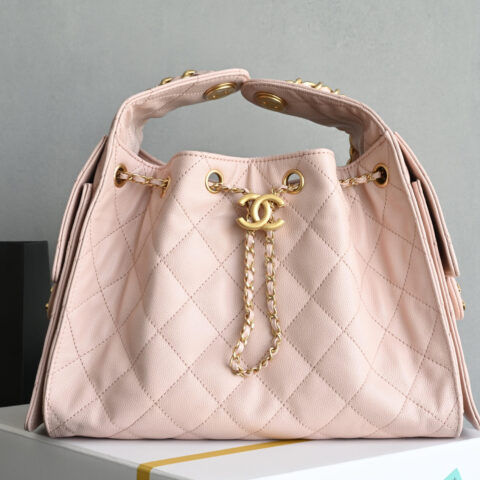 CHANEL 𝟐𝟓𝐁𝐚𝐠嬉皮购物包小号 AS5293粉色