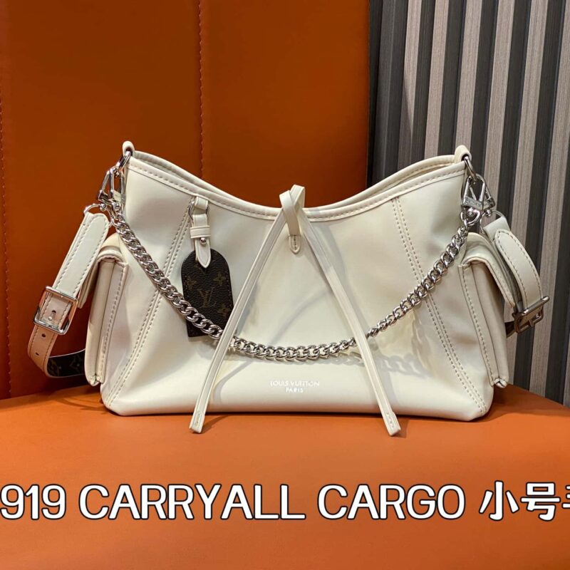 【原单精品】M12919奶白色 全皮购物袋 CARRYALL CARGO 小号手袋