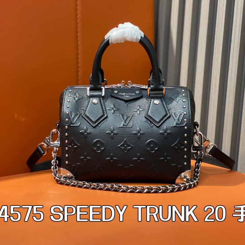 【原单精品】M14575黑色 全皮speedy枕头包 SPEEDY TRUNK 20 手袋