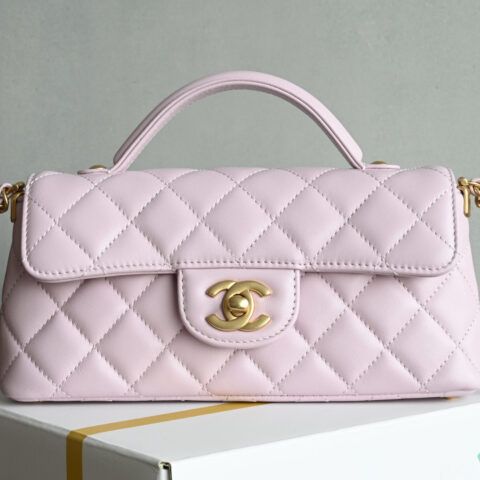 CHANEL 𝟐𝟓𝐏 手柄Kelly 横版小号 AS5354粉色