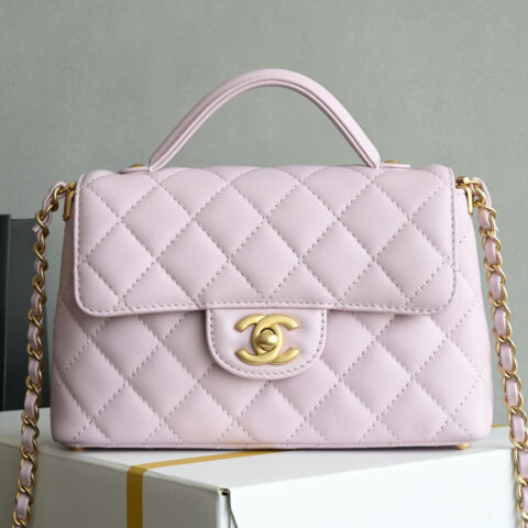 CHANEL 𝟐𝟓𝐏 手柄Kelly 小号 AS5355粉色