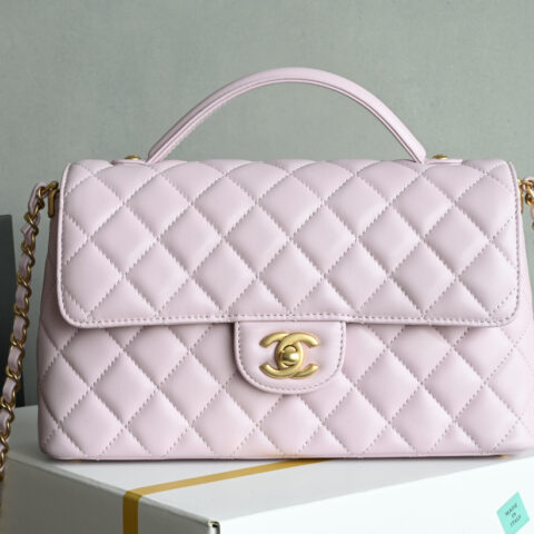 CHANEL 𝟐𝟓𝐏 手柄Kelly 大号 AS5356粉色