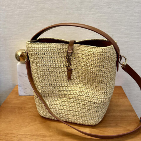 YSL  𝐋𝐄 𝟯𝟳编织水桶包_ 773991自然色