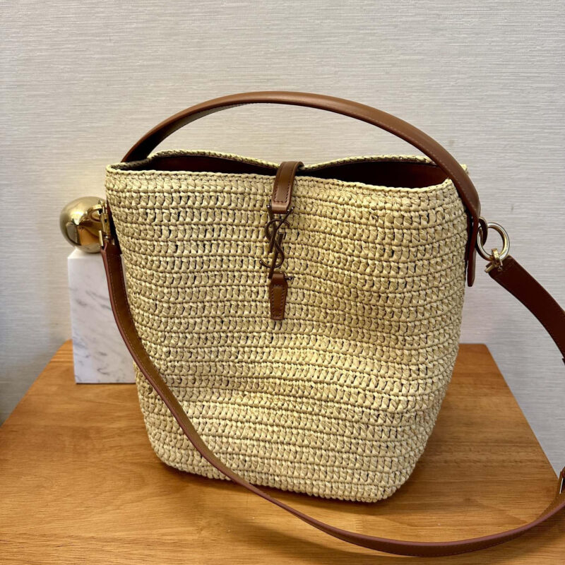 YSL  𝐋𝐄 𝟯𝟳编织水桶包_ 773991自然色