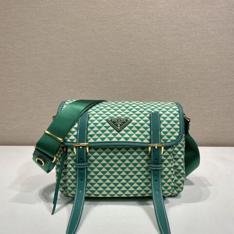PRADA 新款Symbole1BD383邮差包 绿色