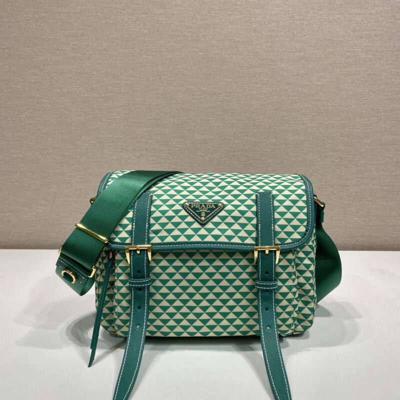 PRADA 新款Symbole1BD383邮差包 绿色