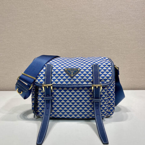 PRADA 新款Symbole1BD383邮差包 蓝色
