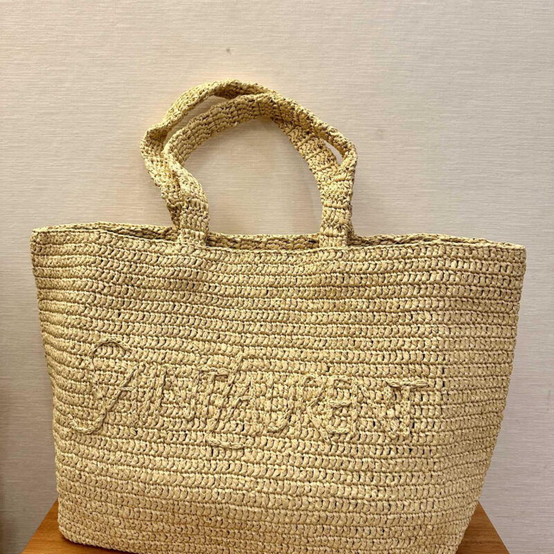 YSL 拉菲草托特包_ 776763自然色