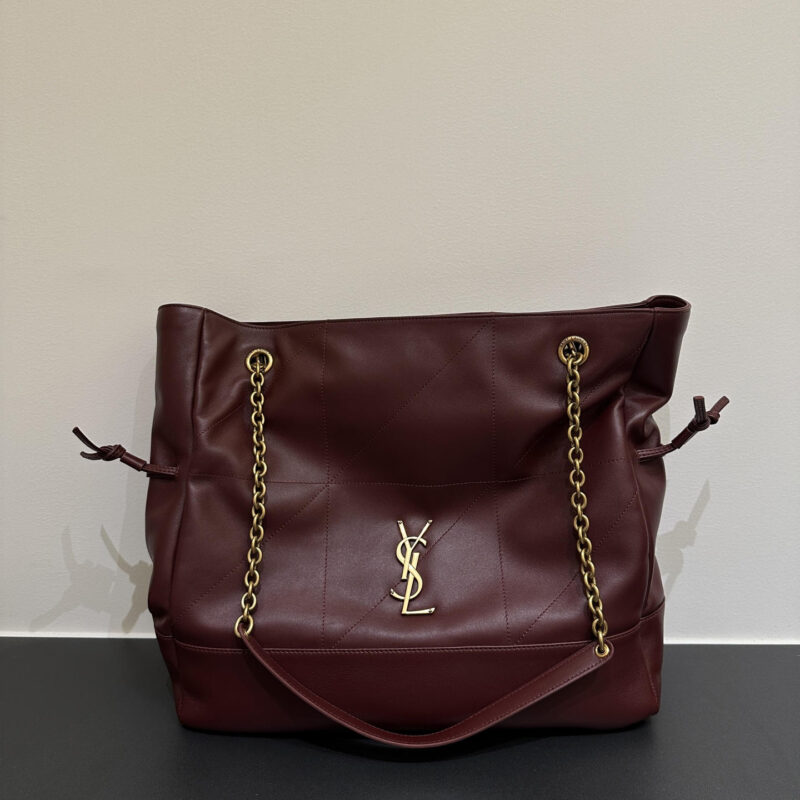 YSL 𝗝𝗮𝗺𝗶𝗲 𝟰.𝟯 大号𝗣𝗢𝗖𝗛𝗢𝗡_福袋水桶包 809824酒红色