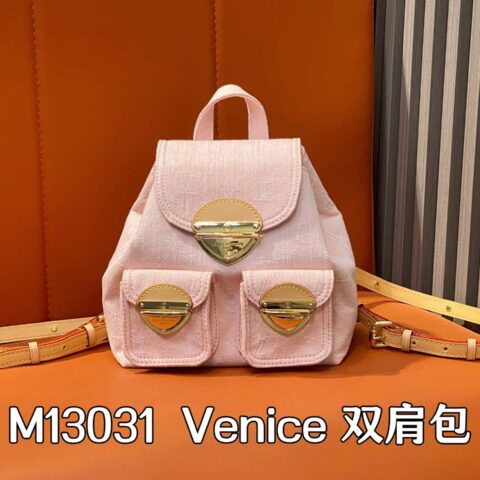 【原单精品】M13031粉色 牛仔双肩包 Venice 双肩包