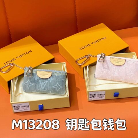 【原单精品】M13208灰色 丹宁牛仔钥匙包钱包