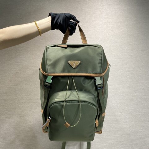 PRADA🎉新款双肩带🎉2VZ135新色🎉🎉军绿