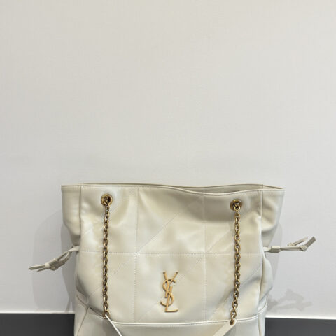 YSL 𝗝𝗮𝗺𝗶𝗲 𝟰.𝟯 大号𝗣𝗢𝗖𝗛𝗢𝗡_福袋水桶包 809824白色