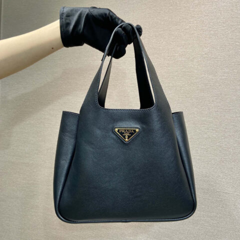 PRADA🎉新款菜篮子🎉1BG542平纹牛皮🎉🎉黑色