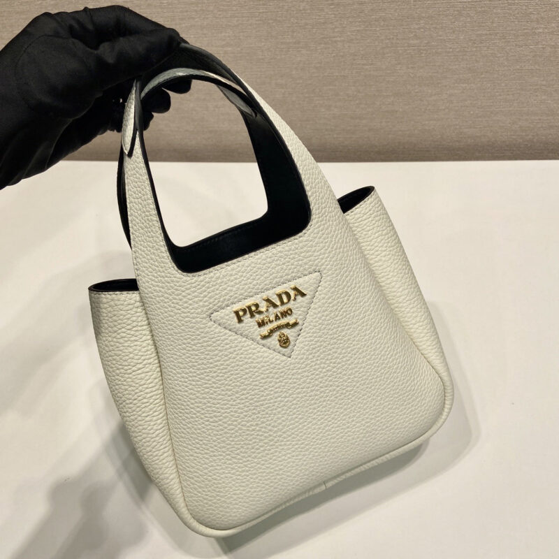 PRADA🎉mini菜篮子🎉1BA349🎉🎉金色五金😘😘白色